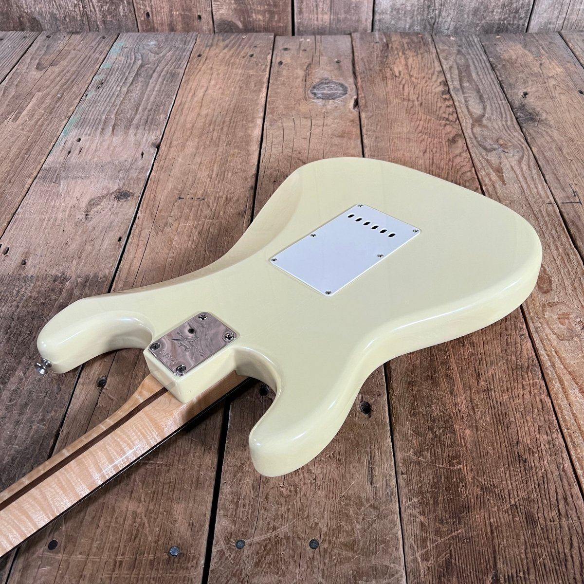 SOLD - Fender John English Masterbuilt Custom Classic Stratocaster Vintage White Matching Headstock 2006 - Mahar's Vintage Guitars