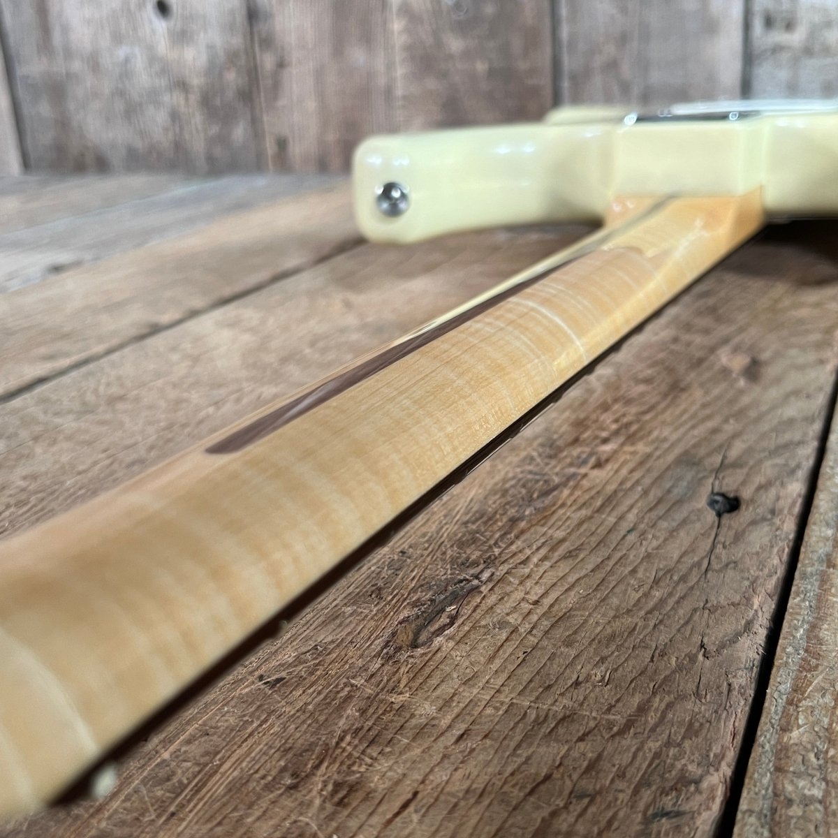 SOLD - Fender John English Masterbuilt Custom Classic Stratocaster Vintage White Matching Headstock 2006 - Mahar's Vintage Guitars