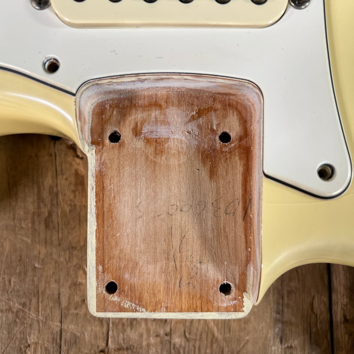 SOLD - Fender John English Masterbuilt Custom Classic Stratocaster Vintage White Matching Headstock 2006 - Mahar's Vintage Guitars