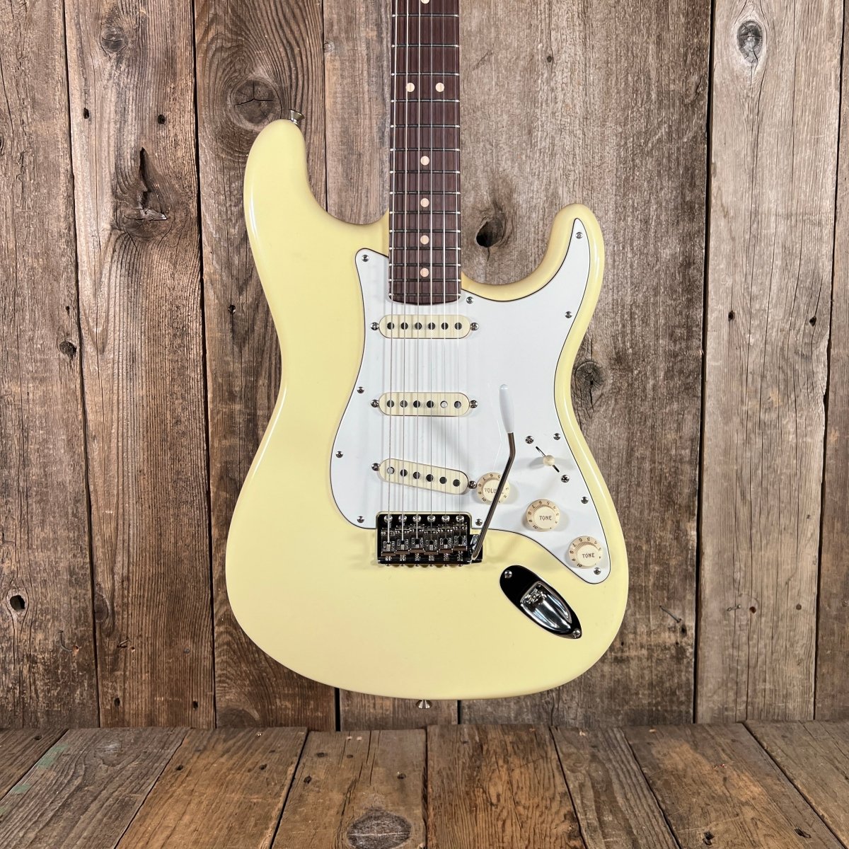 SOLD - Fender John English Masterbuilt Custom Classic Stratocaster Vintage White Matching Headstock 2006 - Mahar's Vintage Guitars
