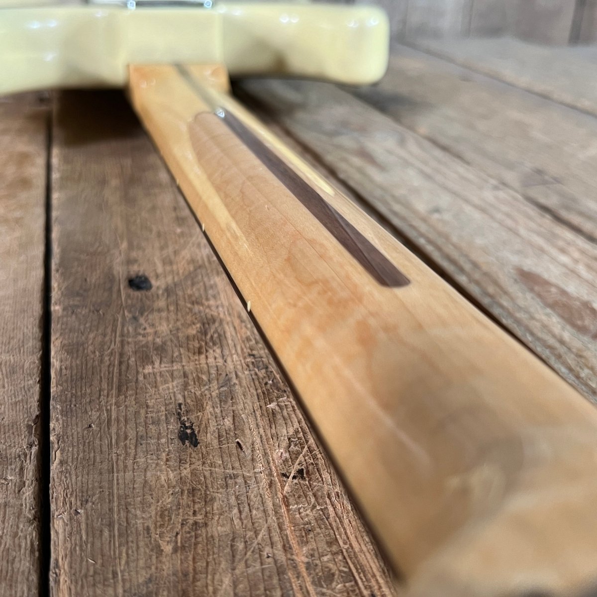 SOLD - Fender John English Masterbuilt Custom Classic Stratocaster Vintage White Matching Headstock 2006 - Mahar's Vintage Guitars