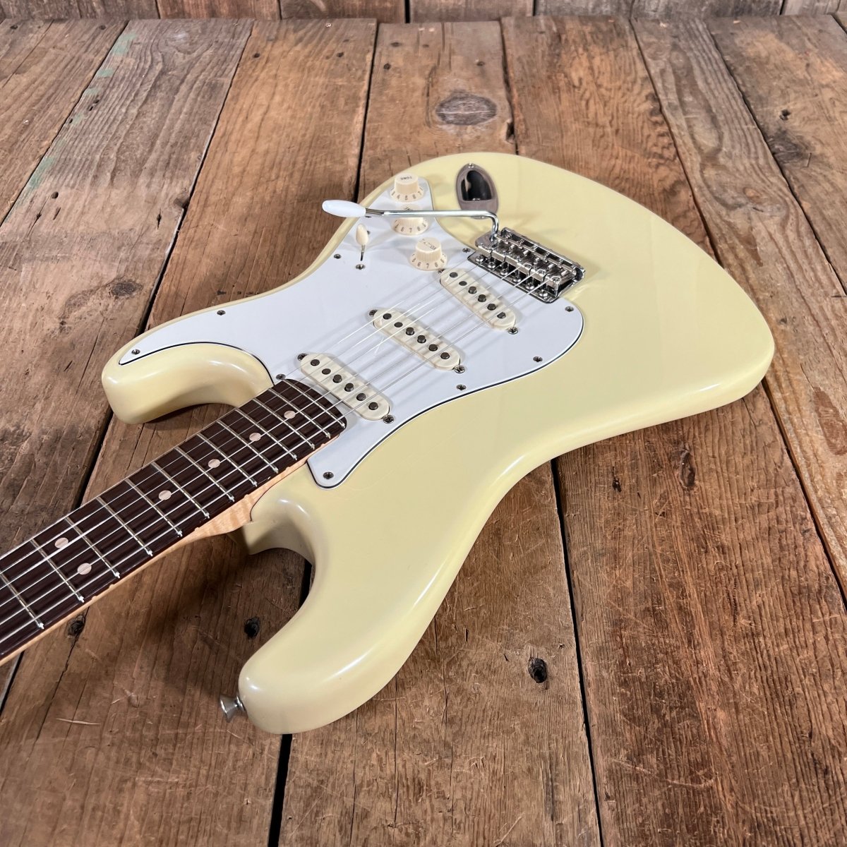 SOLD - Fender John English Masterbuilt Custom Classic Stratocaster Vintage White Matching Headstock 2006 - Mahar's Vintage Guitars