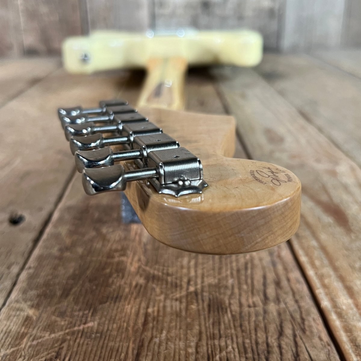 SOLD - Fender John English Masterbuilt Custom Classic Stratocaster Vintage White Matching Headstock 2006 - Mahar's Vintage Guitars