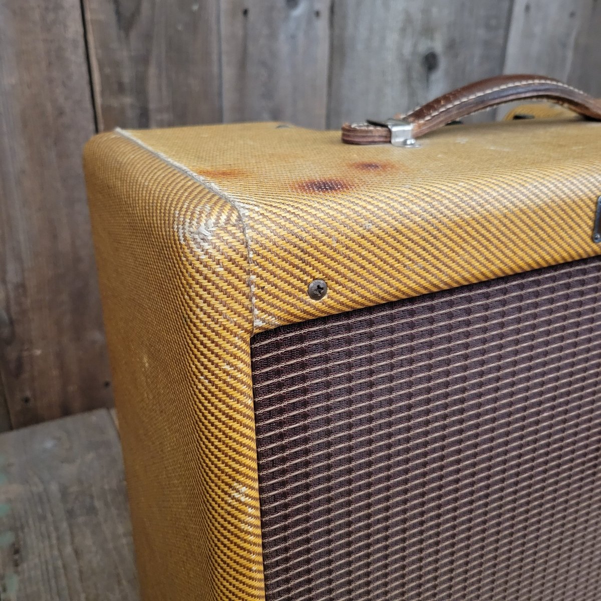 SOLD - Fender Princeton Tweed 5E2 1955 Rare Early Narrow Panel Variant Large Cabinet - Mahar's Vintage Guitars