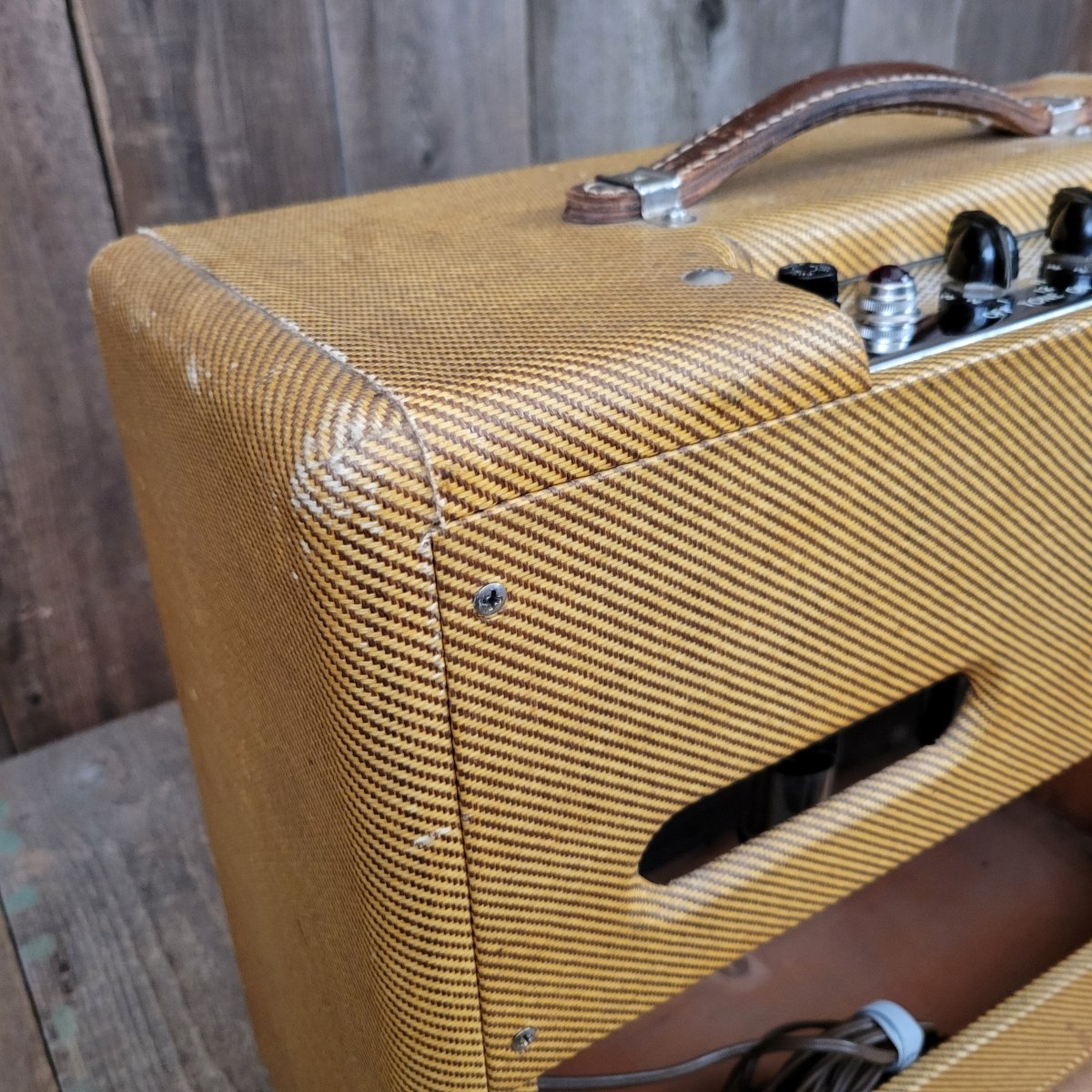 SOLD - Fender Princeton Tweed 5E2 1955 Rare Early Narrow Panel Variant Large Cabinet - Mahar's Vintage Guitars