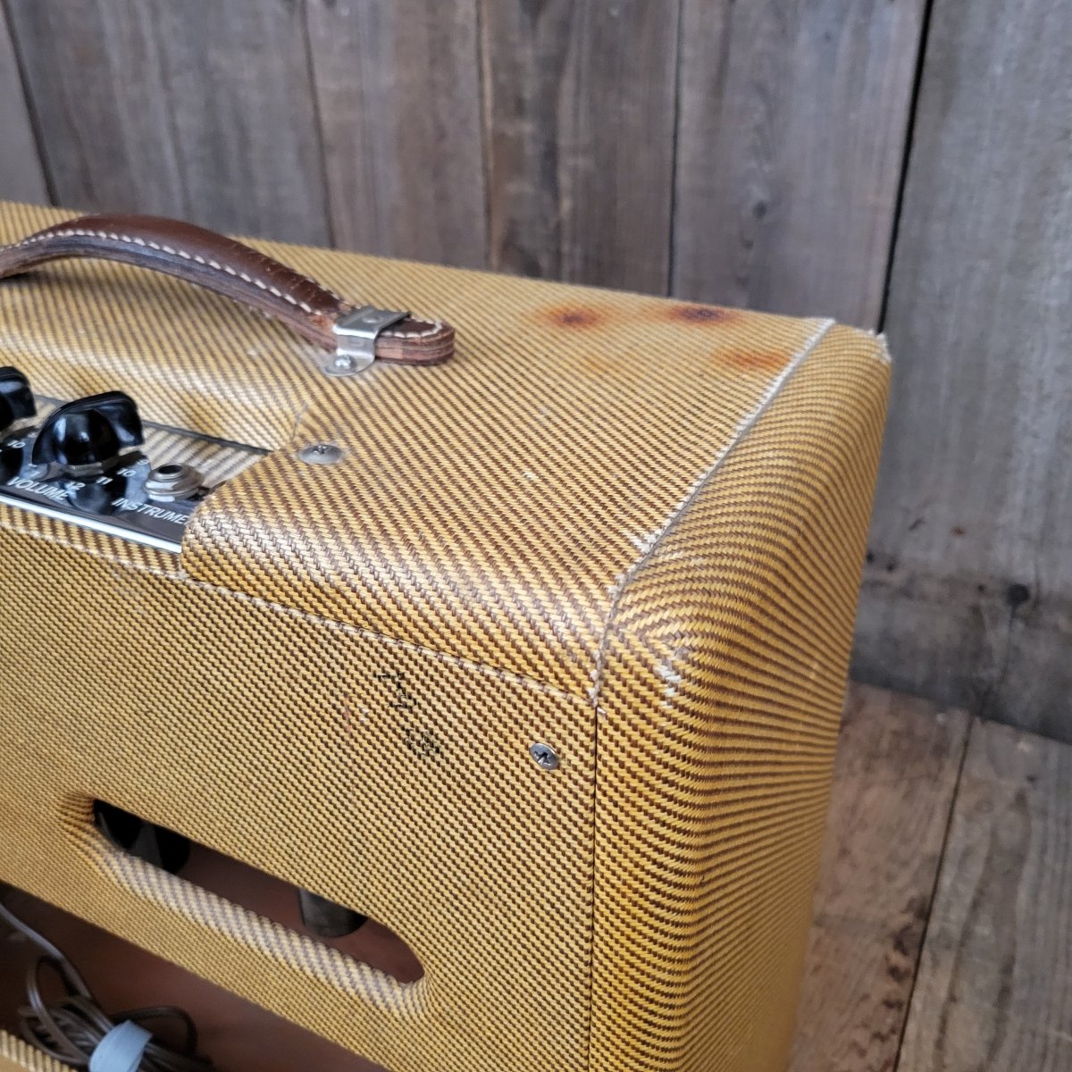 SOLD - Fender Princeton Tweed 5E2 1955 Rare Early Narrow Panel Variant Large Cabinet - Mahar's Vintage Guitars