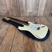 SOLD - Fender Road Worn 60s Stratocaster 2014 Olympic White - Mahar's Vintage Guitars