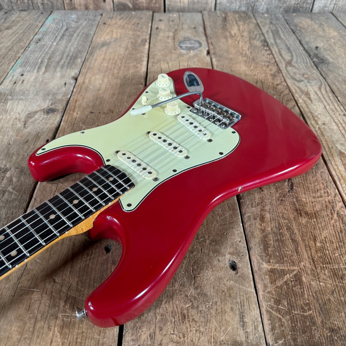 SOLD - Fender Stratocaster 1961 Dakota Red Refin - Mahar's Vintage Guitars