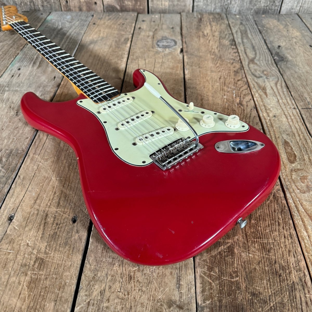 SOLD - Fender Stratocaster 1961 Dakota Red Refin - Mahar's Vintage Guitars