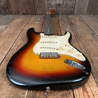 SOLD - Fender Stratocaster 1966 Refret Sunburst - Mahar's Vintage Guitars