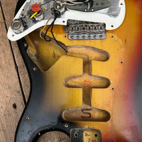 SOLD - Fender Stratocaster 1966 Refret Sunburst - Mahar's Vintage Guitars