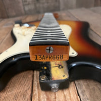 SOLD - Fender Stratocaster 1966 Refret Sunburst - Mahar's Vintage Guitars