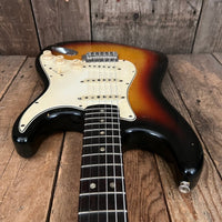 SOLD - Fender Stratocaster 1966 Refret Sunburst - Mahar's Vintage Guitars