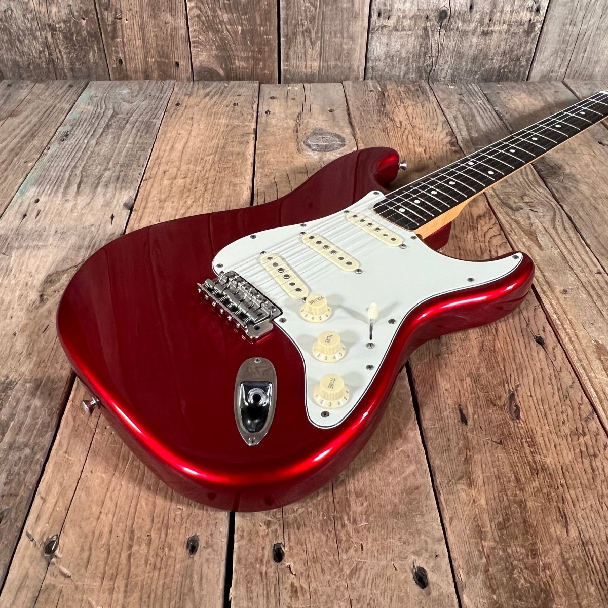 SOLD - Fender Stratocaster ST - 62 - 55 '62 Reissue E series Made in Japan 1985 Candy Apple - Mahar's Vintage Guitars