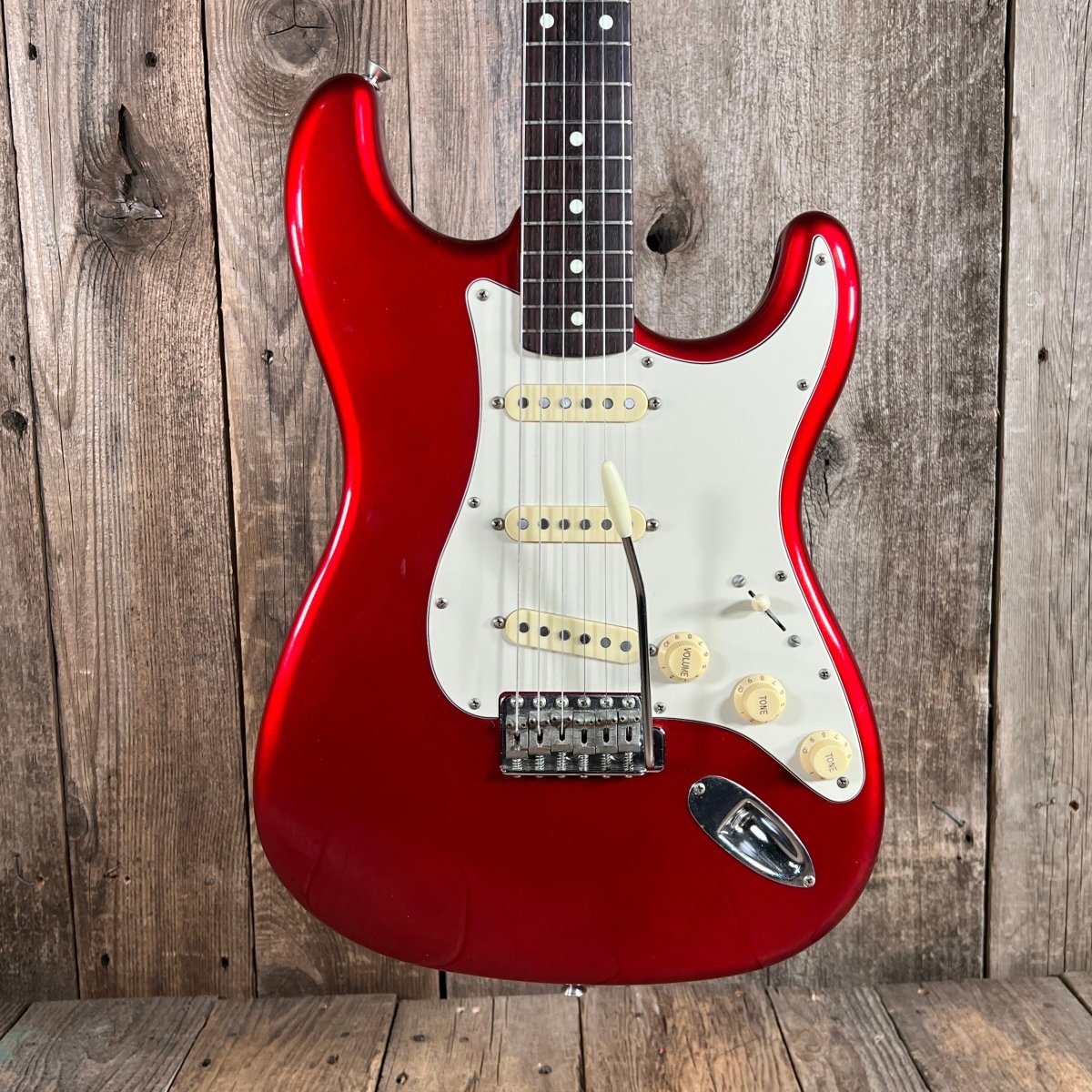 SOLD - Fender Stratocaster ST - 62 - 55 '62 Reissue E series Made in Japan 1985 Candy Apple - Mahar's Vintage Guitars