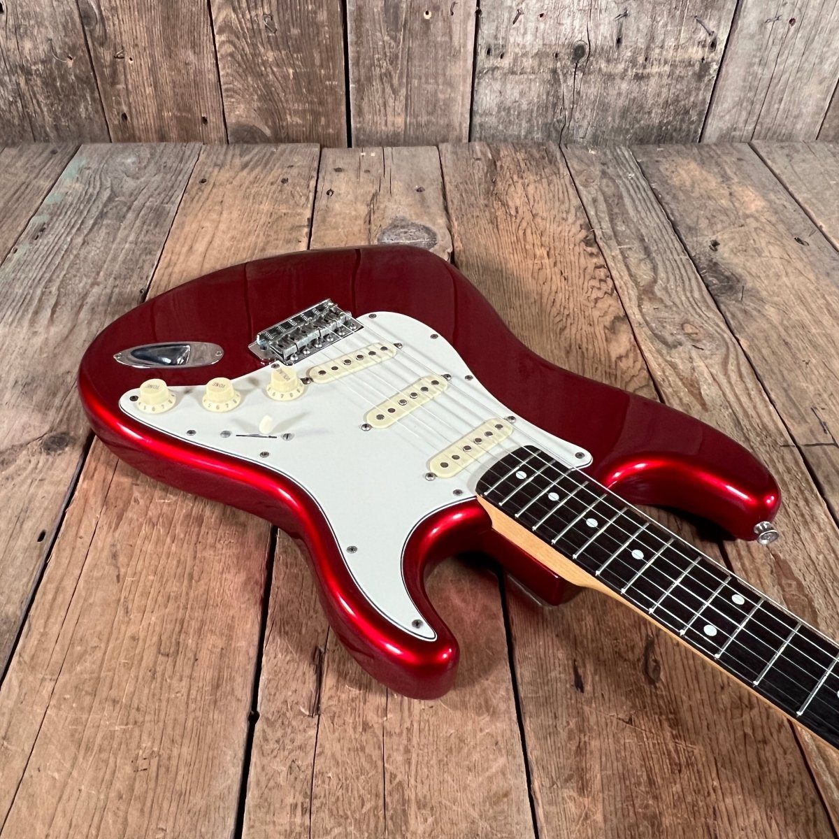 SOLD - Fender Stratocaster ST - 62 - 55 '62 Reissue E series Made in Japan 1985 Candy Apple - Mahar's Vintage Guitars