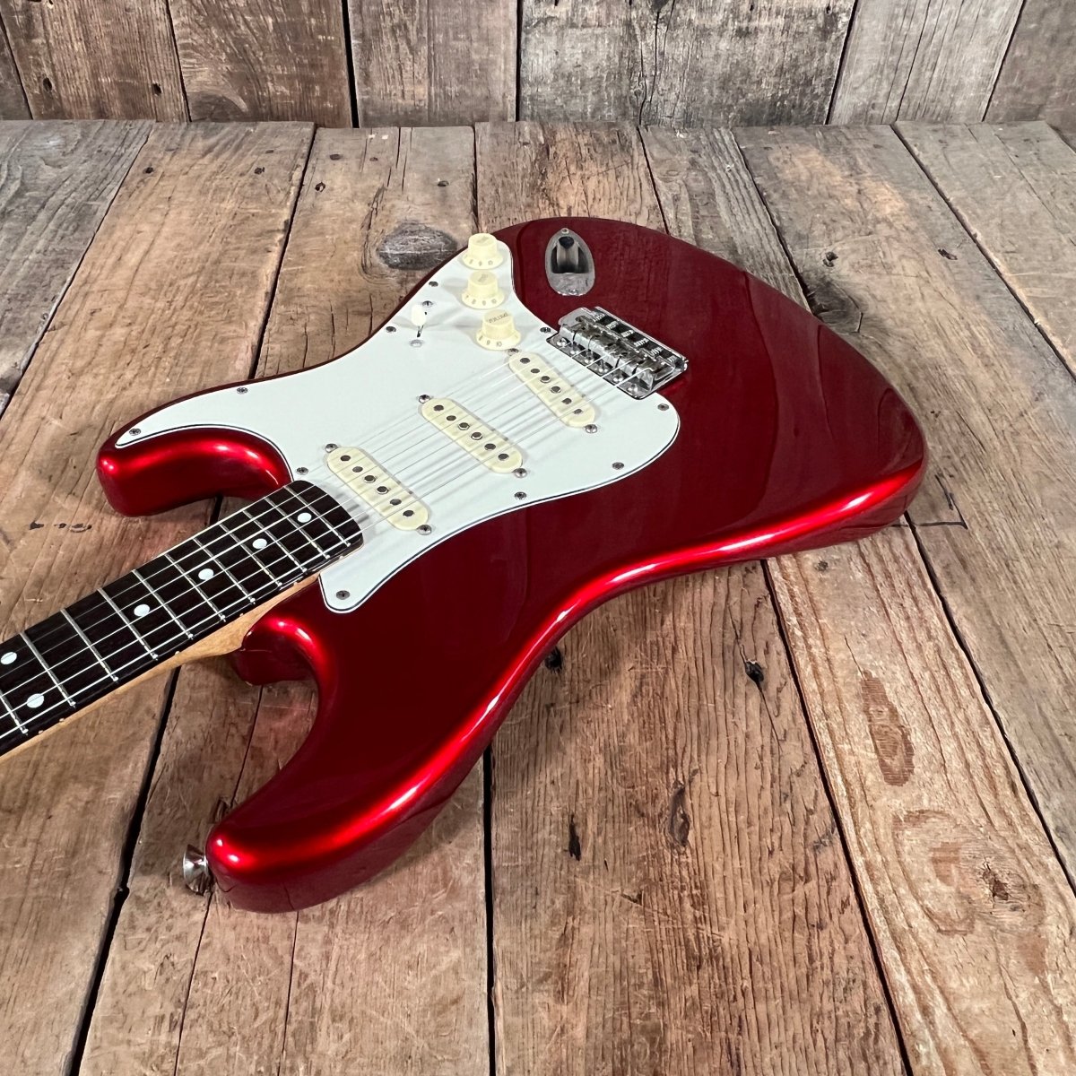 SOLD - Fender Stratocaster ST - 62 - 55 '62 Reissue E series Made in Japan 1985 Candy Apple - Mahar's Vintage Guitars