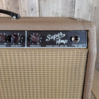 SOLD - Fender Super Amp 6GA - 4 Brown Tolex Wheat Grille 1962 Serviced - Mahar's Vintage Guitars