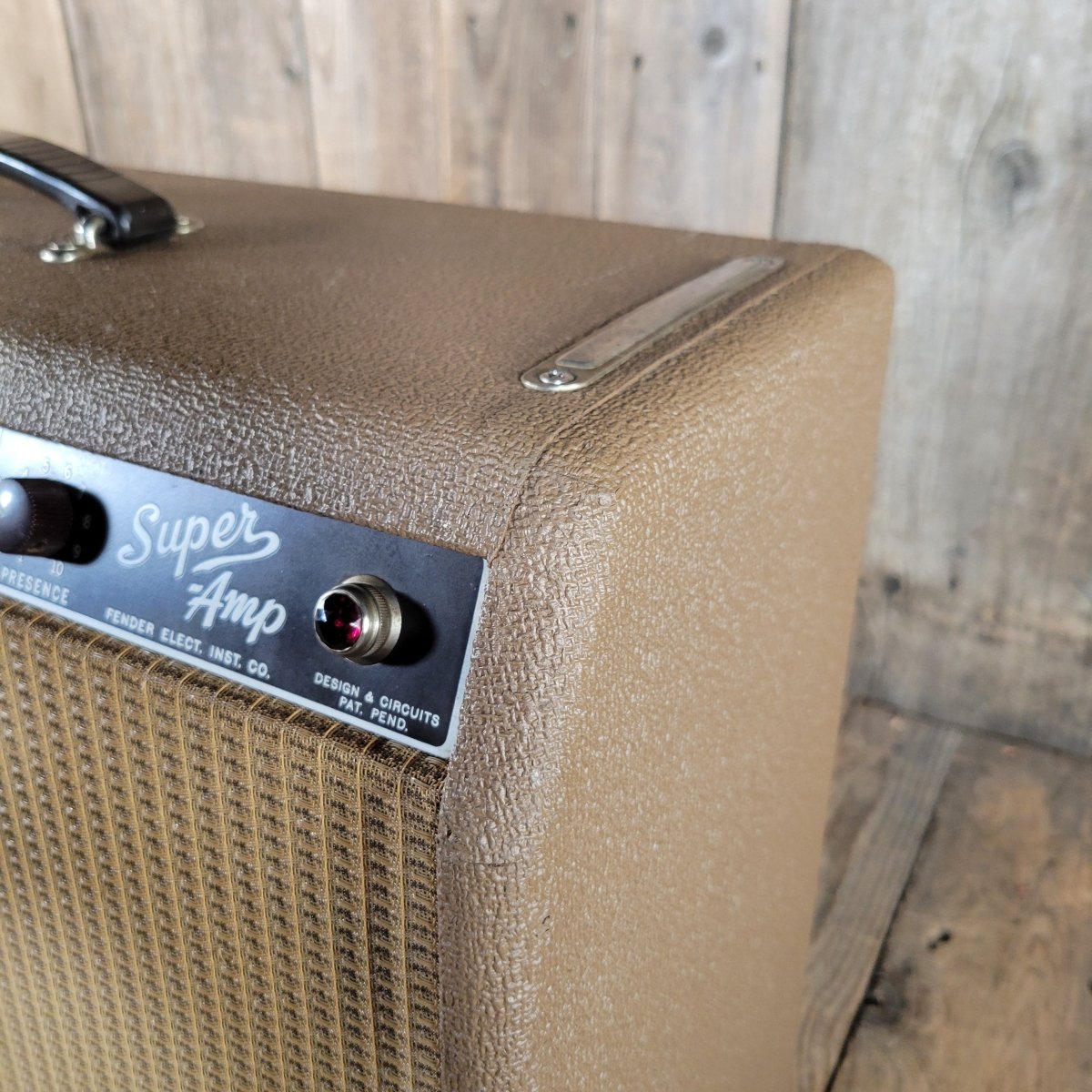 SOLD - Fender Super Amp 6GA - 4 Brown Tolex Wheat Grille 1962 Serviced - Mahar's Vintage Guitars