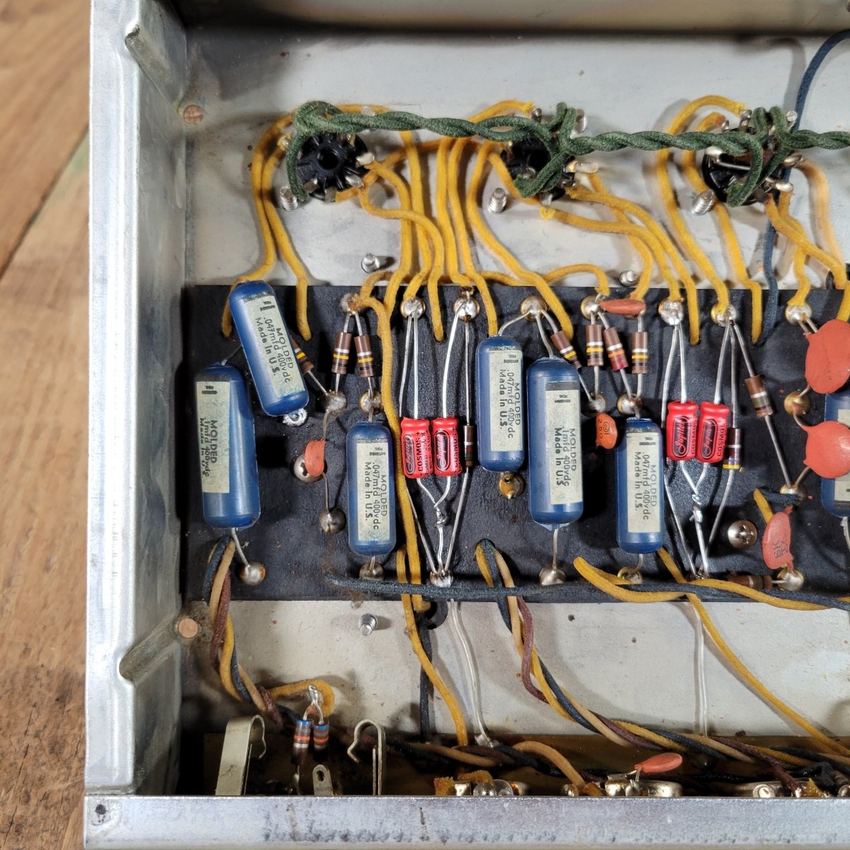 SOLD - Fender Super Amp 6GA - 4 Brown Tolex Wheat Grille 1962 Serviced - Mahar's Vintage Guitars