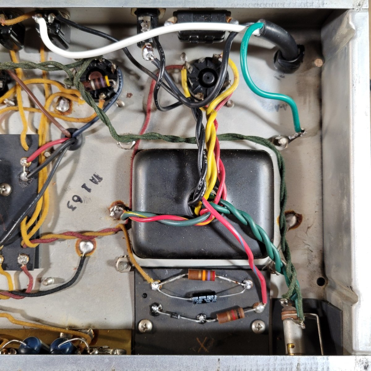 SOLD - Fender Super Amp 6GA - 4 Brown Tolex Wheat Grille 1962 Serviced - Mahar's Vintage Guitars