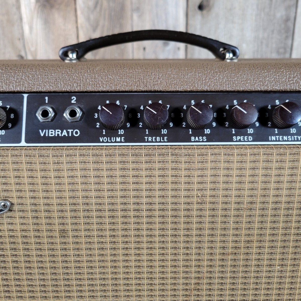 SOLD - Fender Super Amp 6GA - 4 Brown Tolex Wheat Grille 1962 Serviced - Mahar's Vintage Guitars