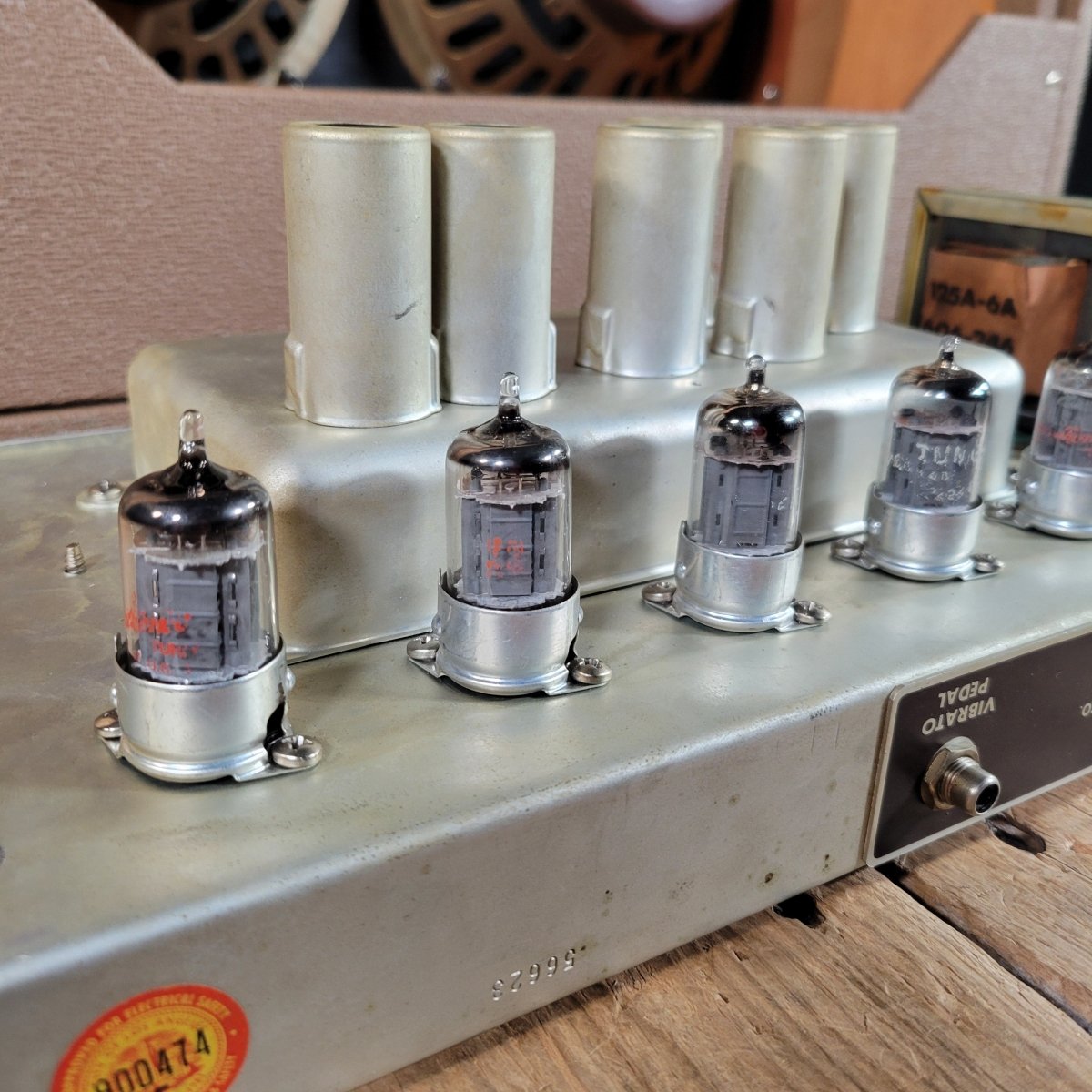 SOLD - Fender Super Amp 6GA - 4 Brown Tolex Wheat Grille 1962 Serviced - Mahar's Vintage Guitars