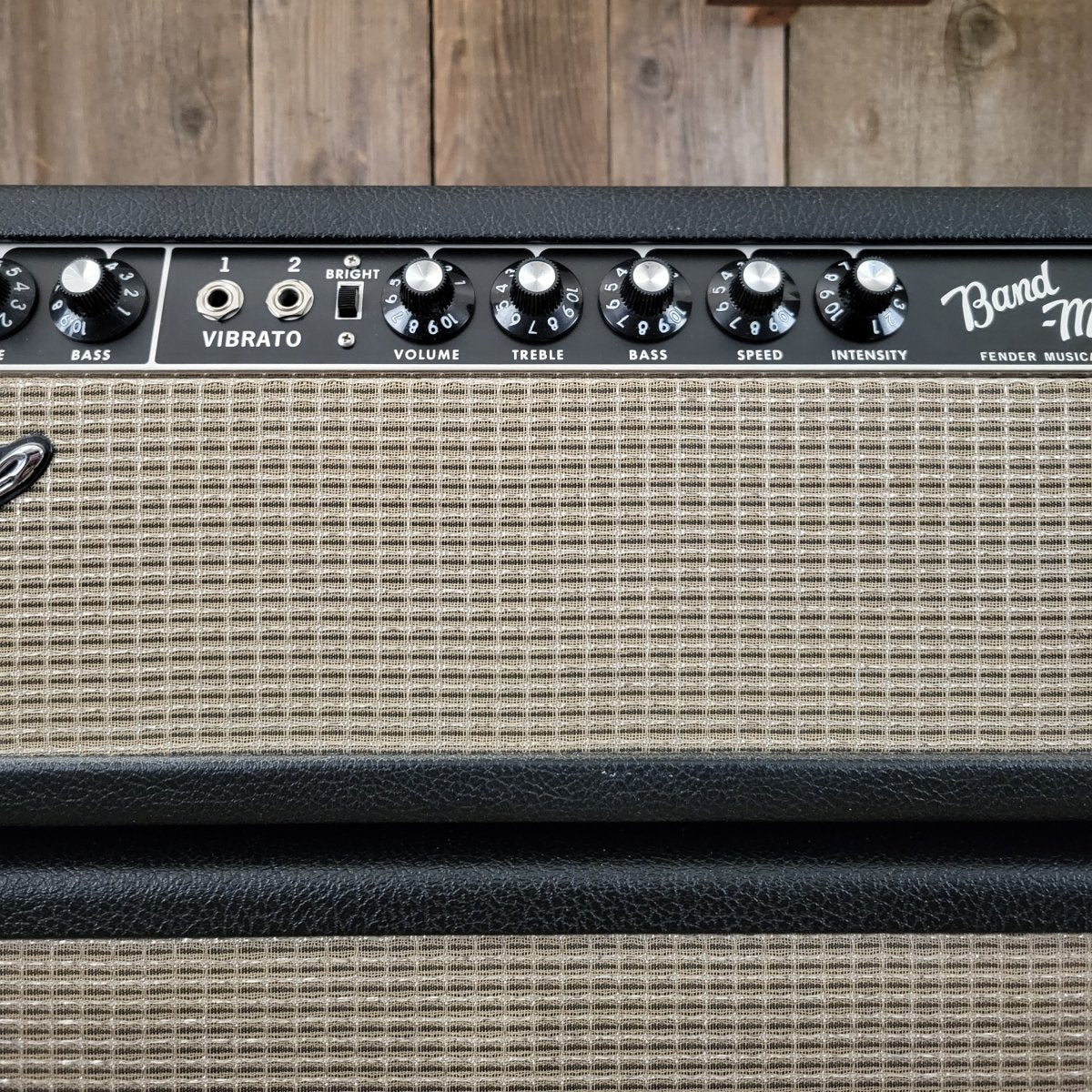 SOLD - Fender Vintage 1966 Black Panel Bandmaster AB763 40 Watt 2 Channel Head and 2x12 Cabinet - Mahar's Vintage Guitars