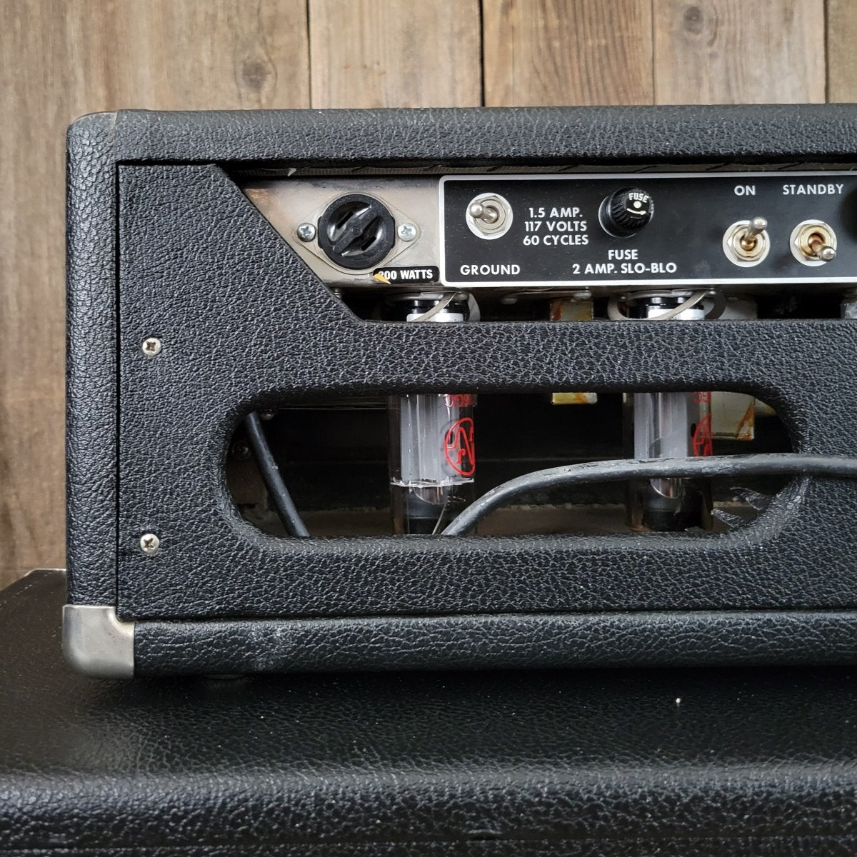 SOLD - Fender Vintage 1966 Black Panel Bandmaster AB763 40 Watt 2 Channel Head and 2x12 Cabinet - Mahar's Vintage Guitars