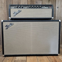 SOLD - Fender Vintage 1966 Black Panel Bandmaster AB763 40 Watt 2 Channel Head and 2x12 Cabinet - Mahar's Vintage Guitars