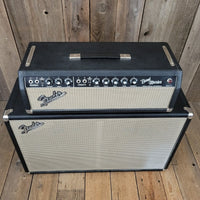 SOLD - Fender Vintage 1966 Black Panel Bandmaster AB763 40 Watt 2 Channel Head and 2x12 Cabinet - Mahar's Vintage Guitars