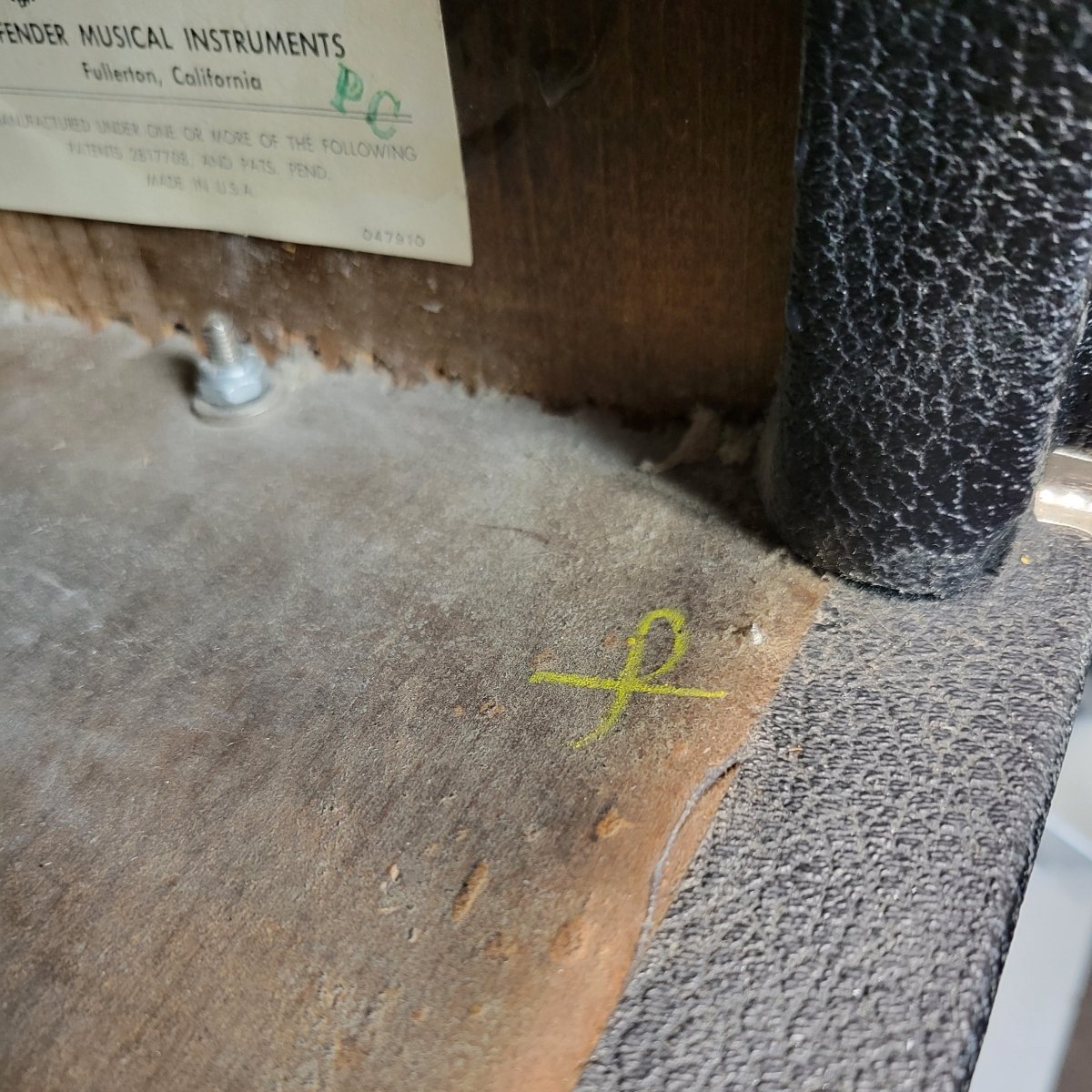 SOLD - Fender Vintage 1966 Black Panel Bandmaster AB763 40 Watt 2 Channel Head and 2x12 Cabinet - Mahar's Vintage Guitars