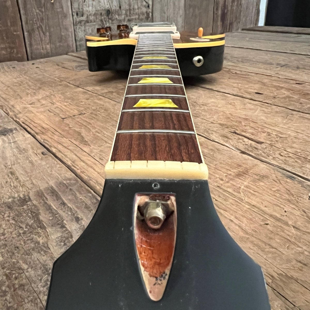 SOLD - Gibson Boneyard Joe Perry Les Paul R9 Signature Model Green Tiger Flame 2003 - 2008 - Mahar's Vintage Guitars