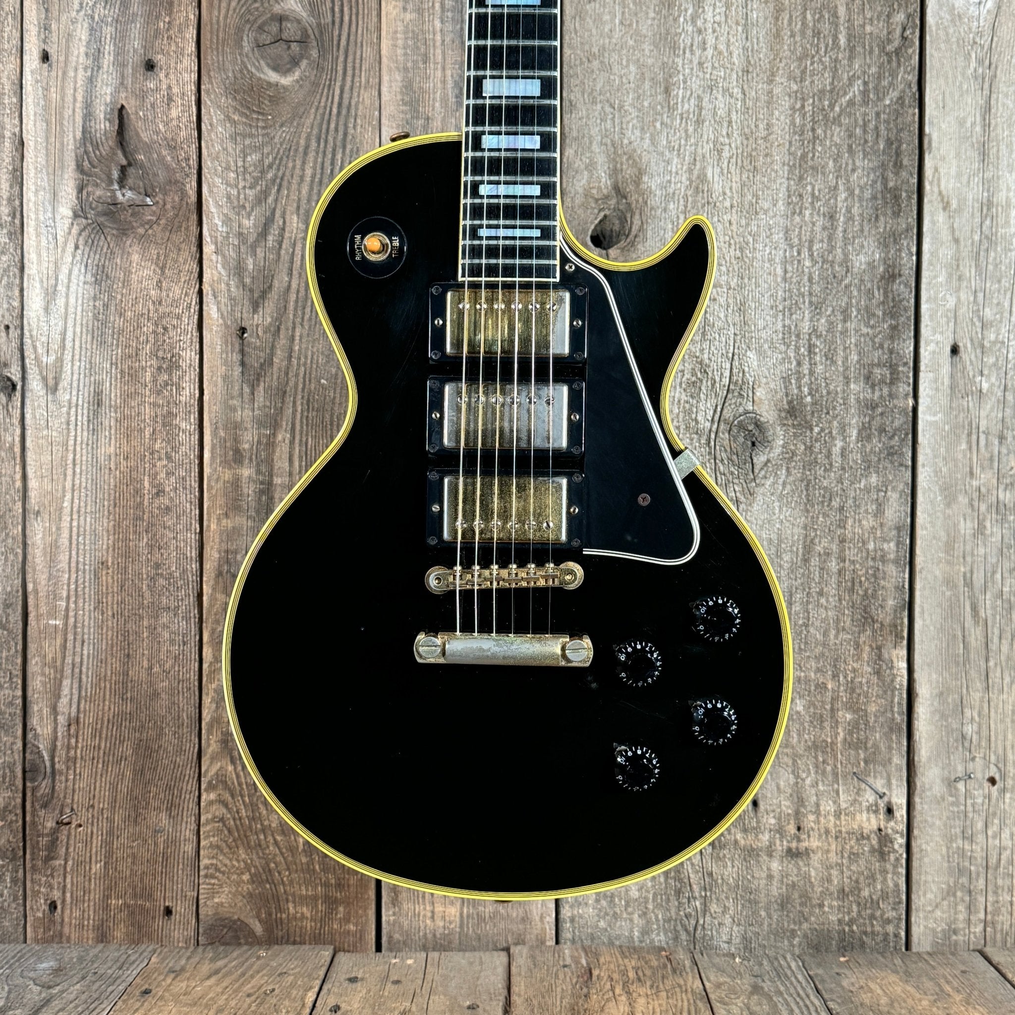 SOLD - Gibson Custom Shop Historic Les Paul '57 LPB - 3 Black Beauty Reissue 2004 - Mahar's Vintage Guitars