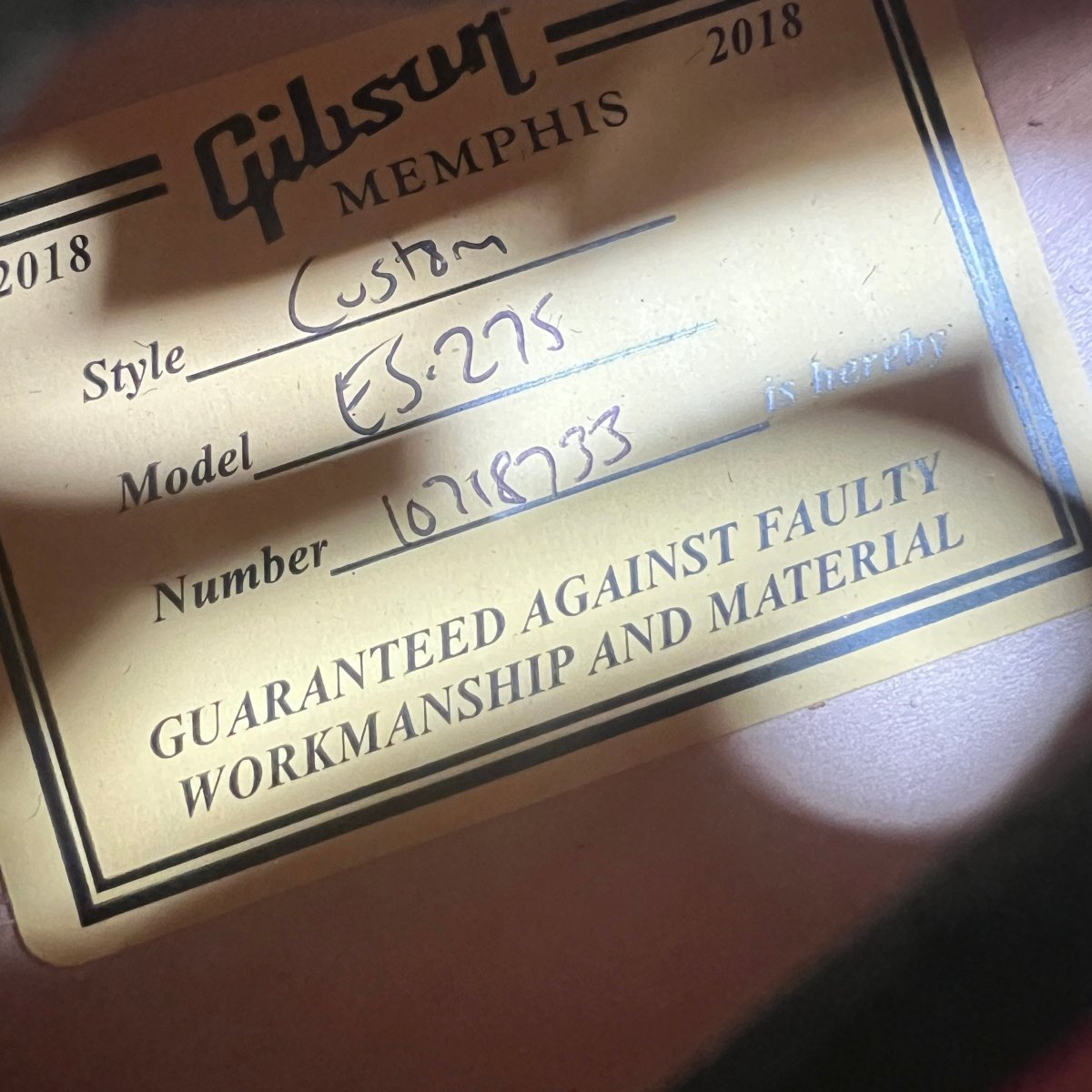 SOLD - Gibson ES - 275 Custom Flamed Sunset Burst ES275F185BG1H 2018 - Mahar's Vintage Guitars