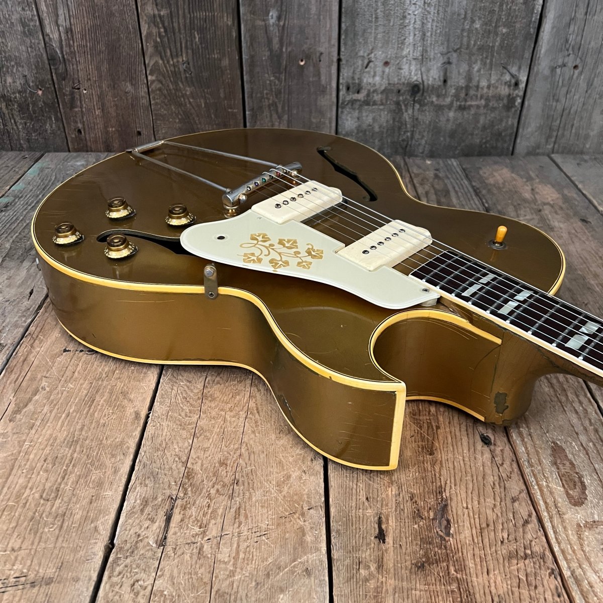 SOLD - Gibson ES - 295 one of 166 made in 1955 Gold - Mahar's Vintage Guitars