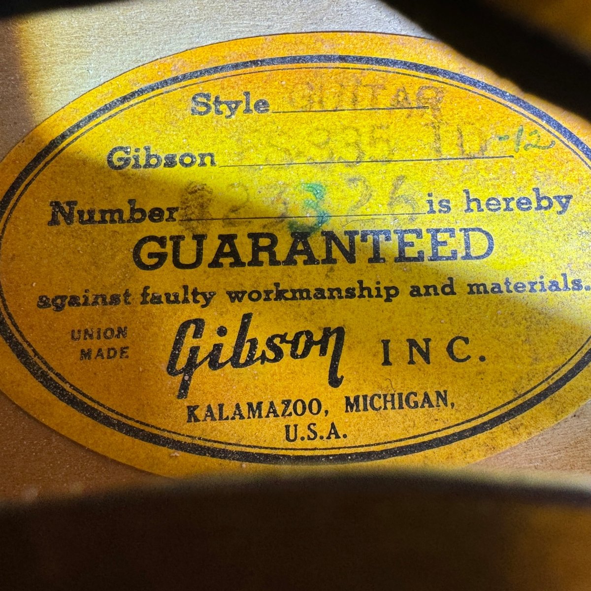 SOLD - Gibson ES - 335TD 1969 Sunburst Player's Guitar - Mahar's Vintage Guitars