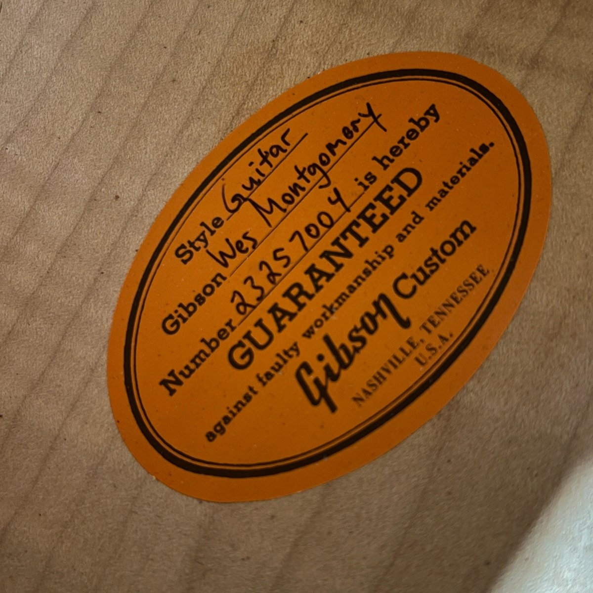 SOLD - Gibson L - 5 Custom Wes Montgomery HSWMVSGH 2007 Sunburst - Mahar's Vintage Guitars