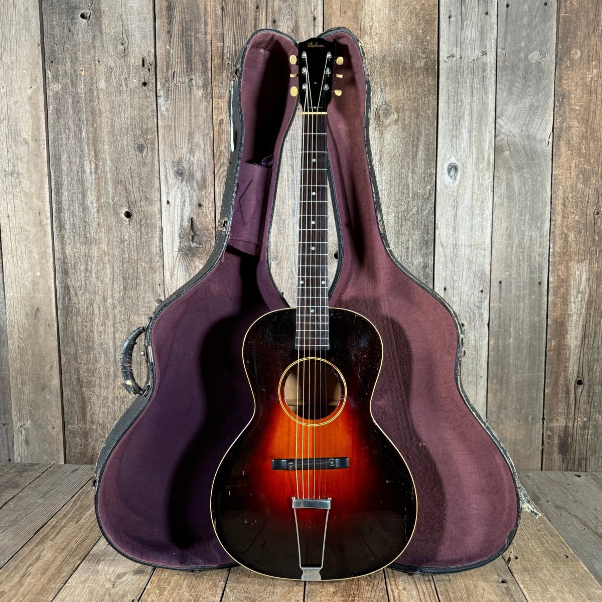 SOLD - Gibson L - 50 Round Hole 1934 Sunburst - Mahar's Vintage Guitars