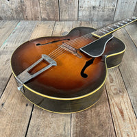 SOLD - Gibson L - 7 Archtop Crack and Repair Free 1949 Cremona Brown Sunburst - Mahar's Vintage Guitars