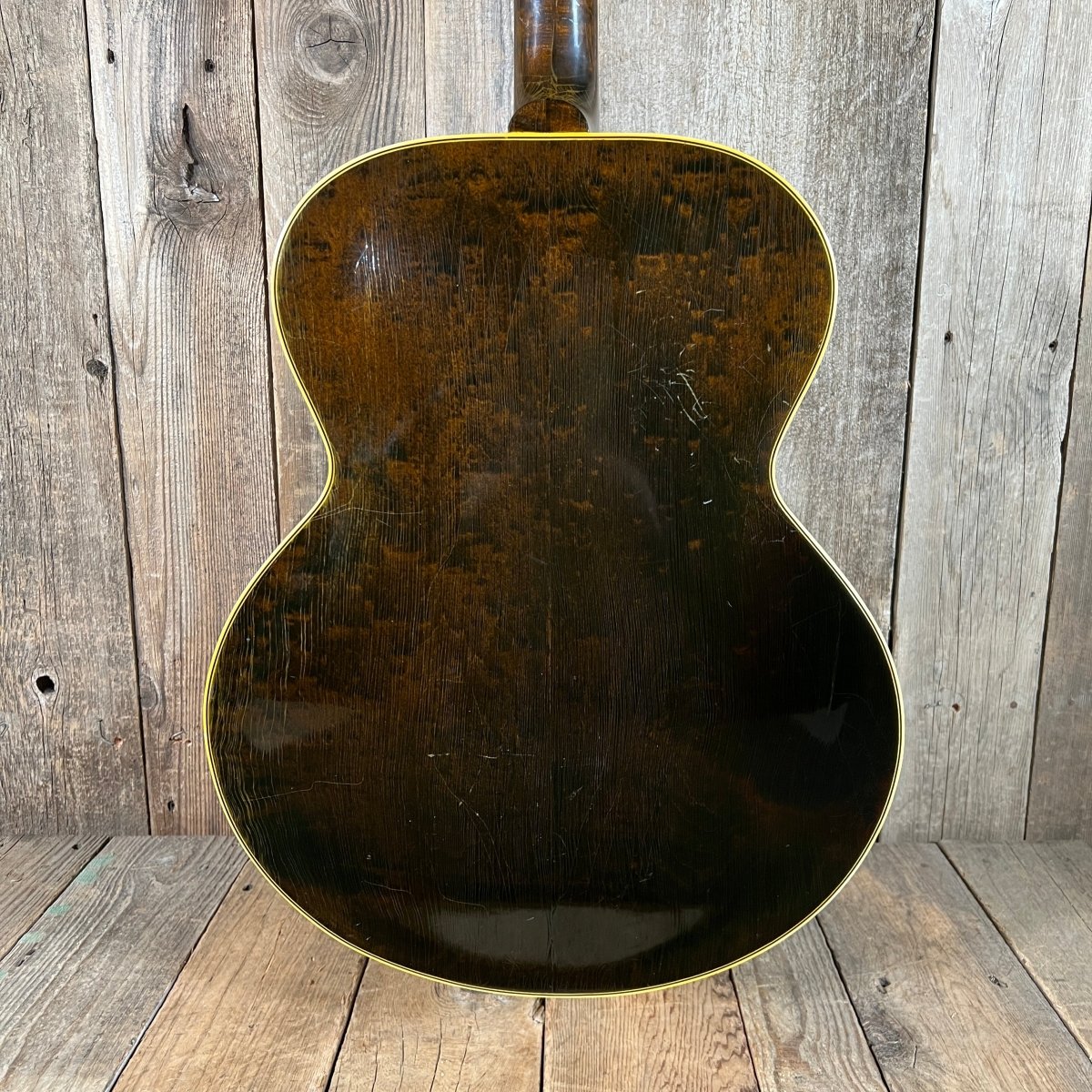 SOLD - Gibson L - 7 Archtop Crack and Repair Free 1949 Cremona Brown Sunburst - Mahar's Vintage Guitars