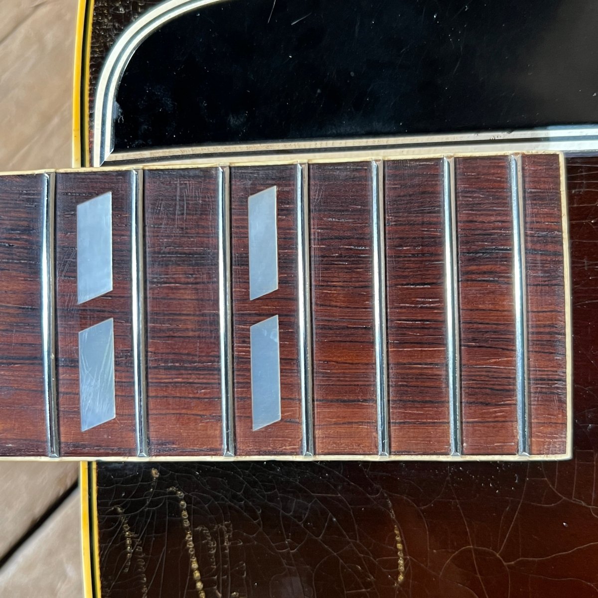 SOLD - Gibson L - 7 Archtop Crack and Repair Free 1949 Cremona Brown Sunburst - Mahar's Vintage Guitars