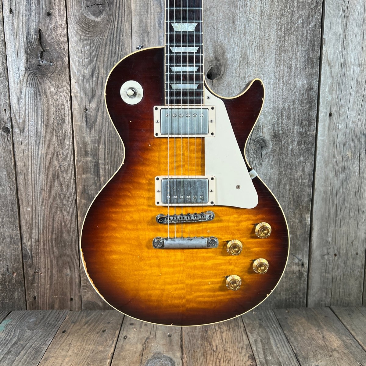 SOLD - Gibson Les Paul 1959 Historic R9 Willcutt Underwood Aged 2007 Faded Tobacco Burst - Mahar's Vintage Guitars