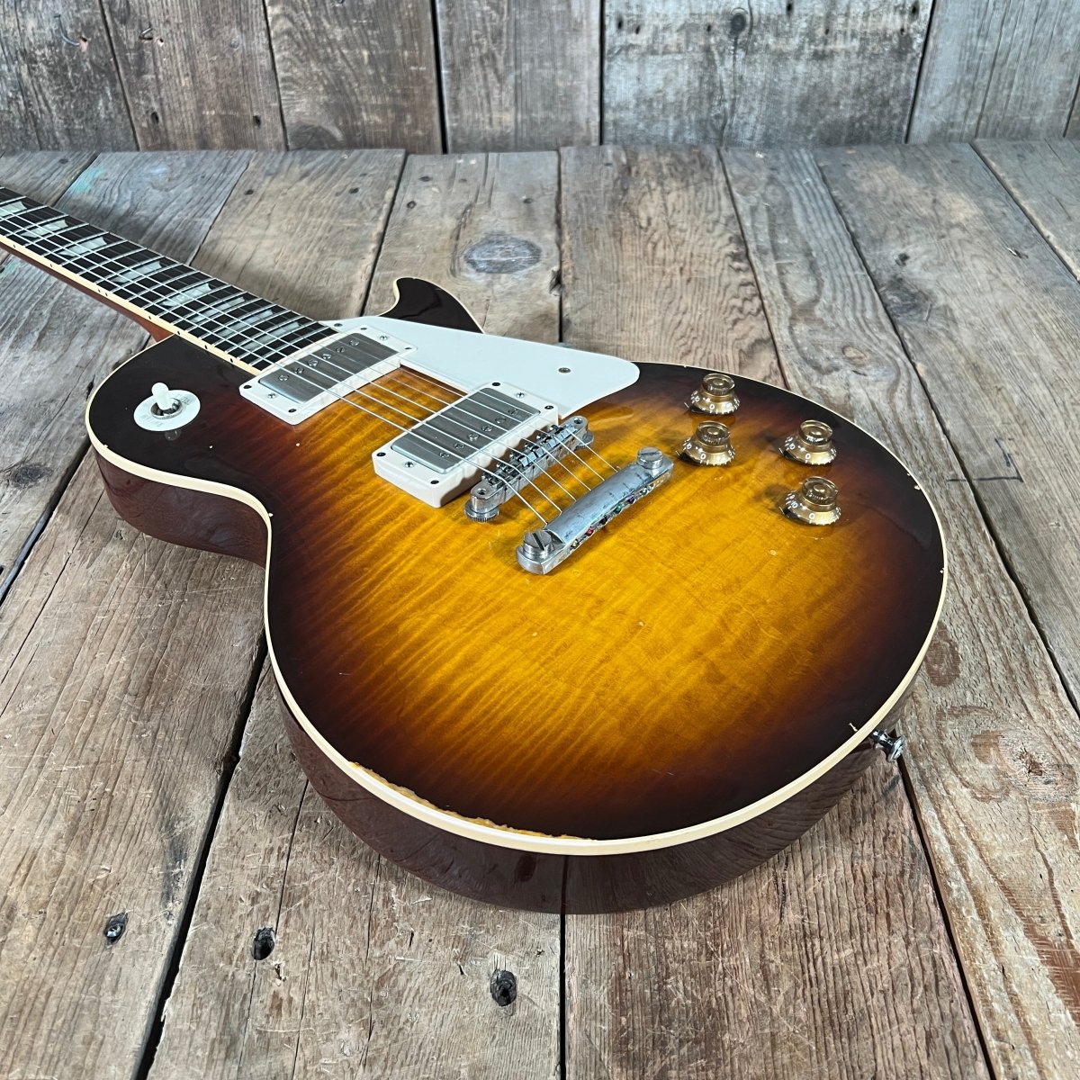 SOLD - Gibson Les Paul 1959 Historic R9 Willcutt Underwood Aged 2007 Faded Tobacco Burst - Mahar's Vintage Guitars