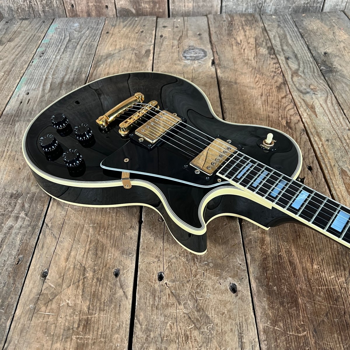 SOLD - Gibson Les Paul Custom 1988 Black Clean with Original Paperwork and Case - Mahar's Vintage Guitars