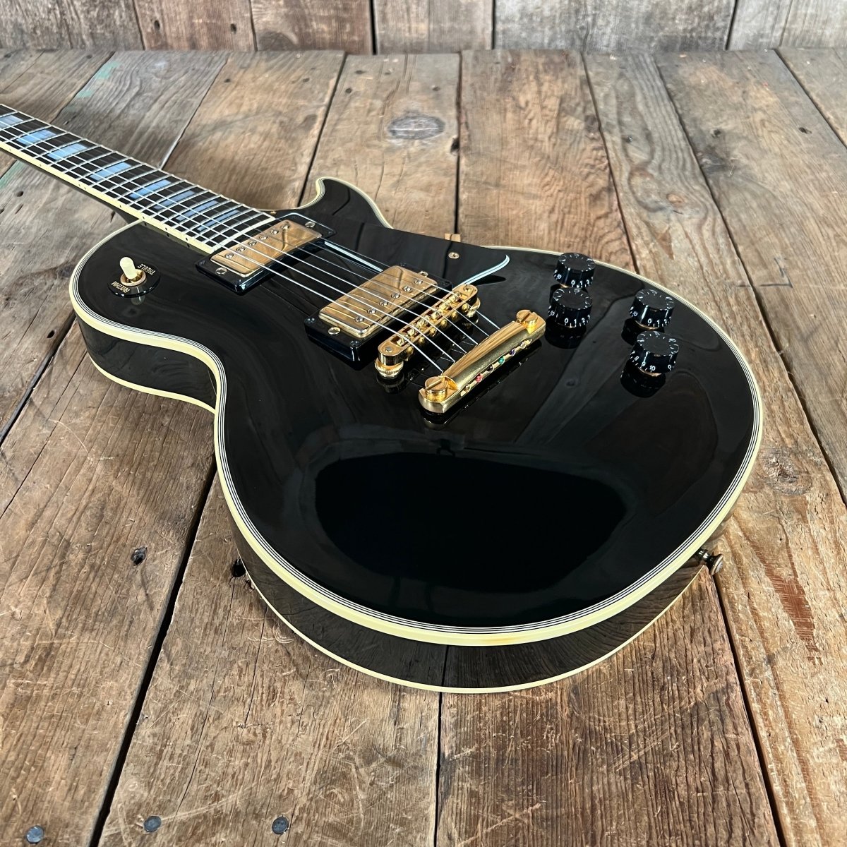 SOLD - Gibson Les Paul Custom 1988 Black Clean with Original Paperwork and Case - Mahar's Vintage Guitars