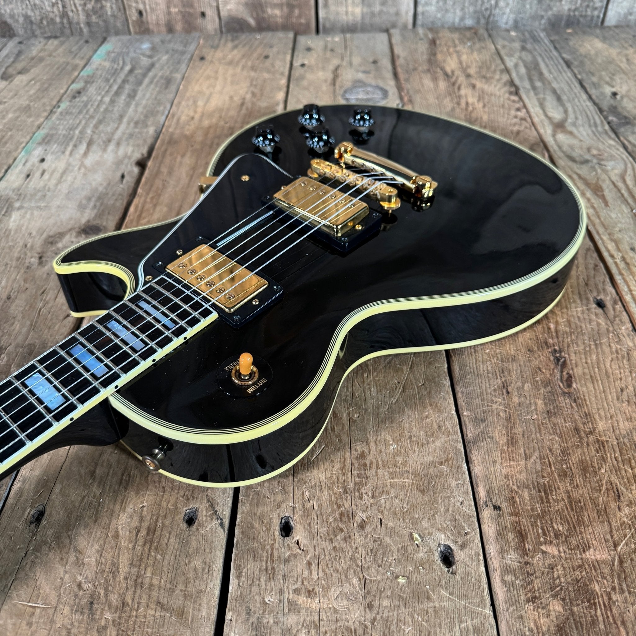 SOLD - Gibson Les Paul Custom '57 Reissue Custom Art & Historic LPB7 Black Beauty 2002 - Mahar's Vintage Guitars