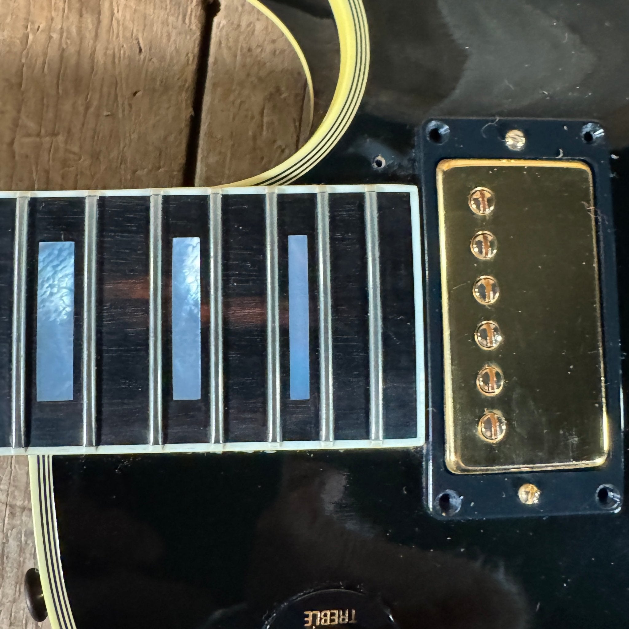 SOLD - Gibson Les Paul Custom '57 Reissue Custom Art & Historic LPB7 Black Beauty 2002 - Mahar's Vintage Guitars