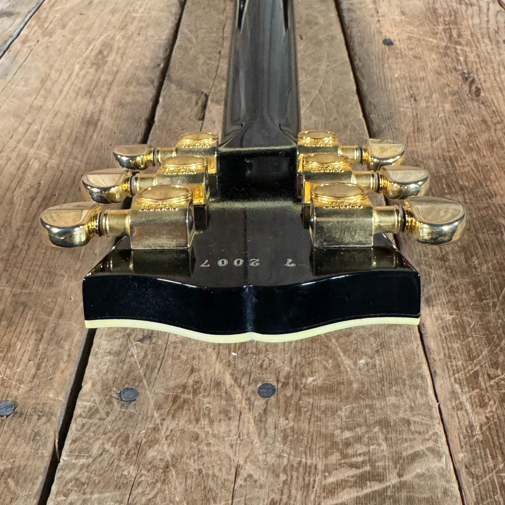 SOLD - Gibson Les Paul Custom '57 Reissue Custom Art & Historic LPB7 Black Beauty 2002 - Mahar's Vintage Guitars