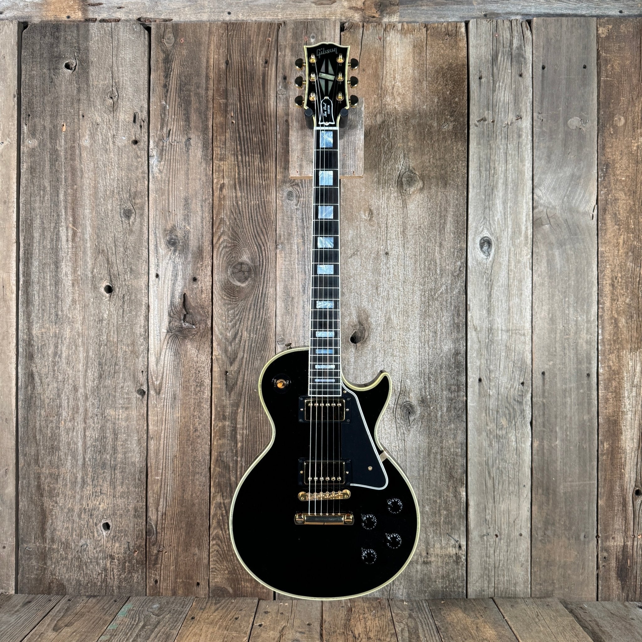 SOLD - Gibson Les Paul Custom '57 Reissue Custom Art & Historic LPB7 Black Beauty 2002 - Mahar's Vintage Guitars